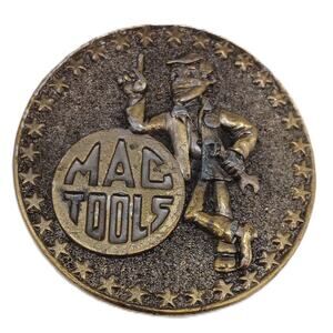 Rare Vintage Mac Tools Limited Edition Men’s Belt Buckle Solid Brass With Stars